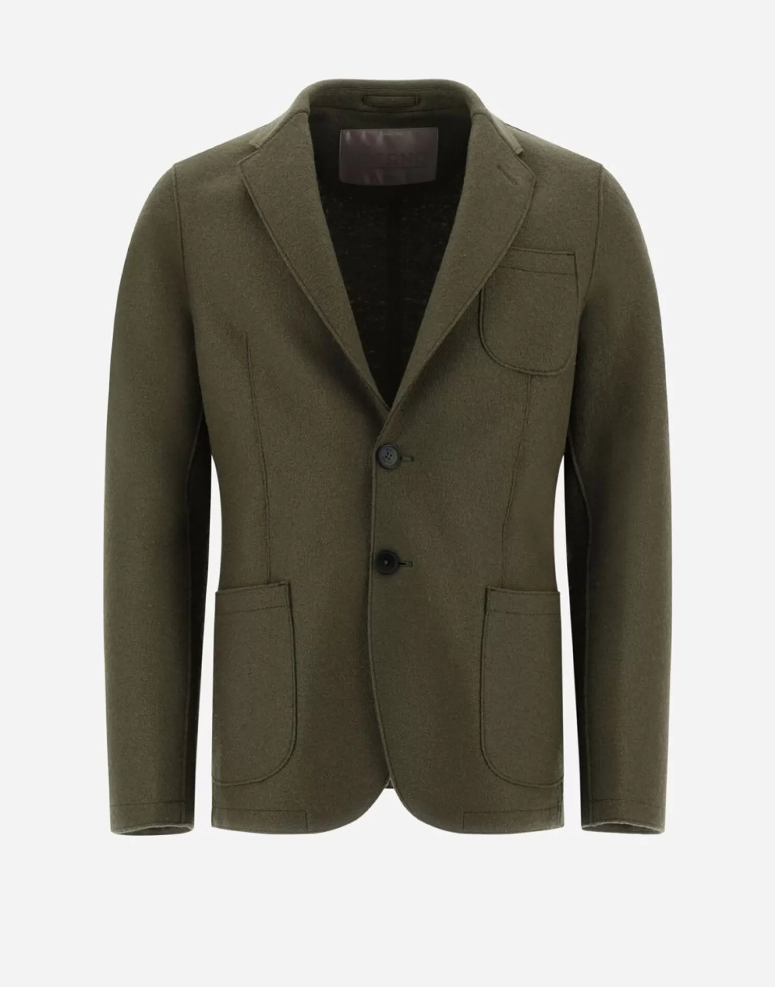 Herno Blazer Resort In Light Boiled Wool Militare Chiaro Best Sale