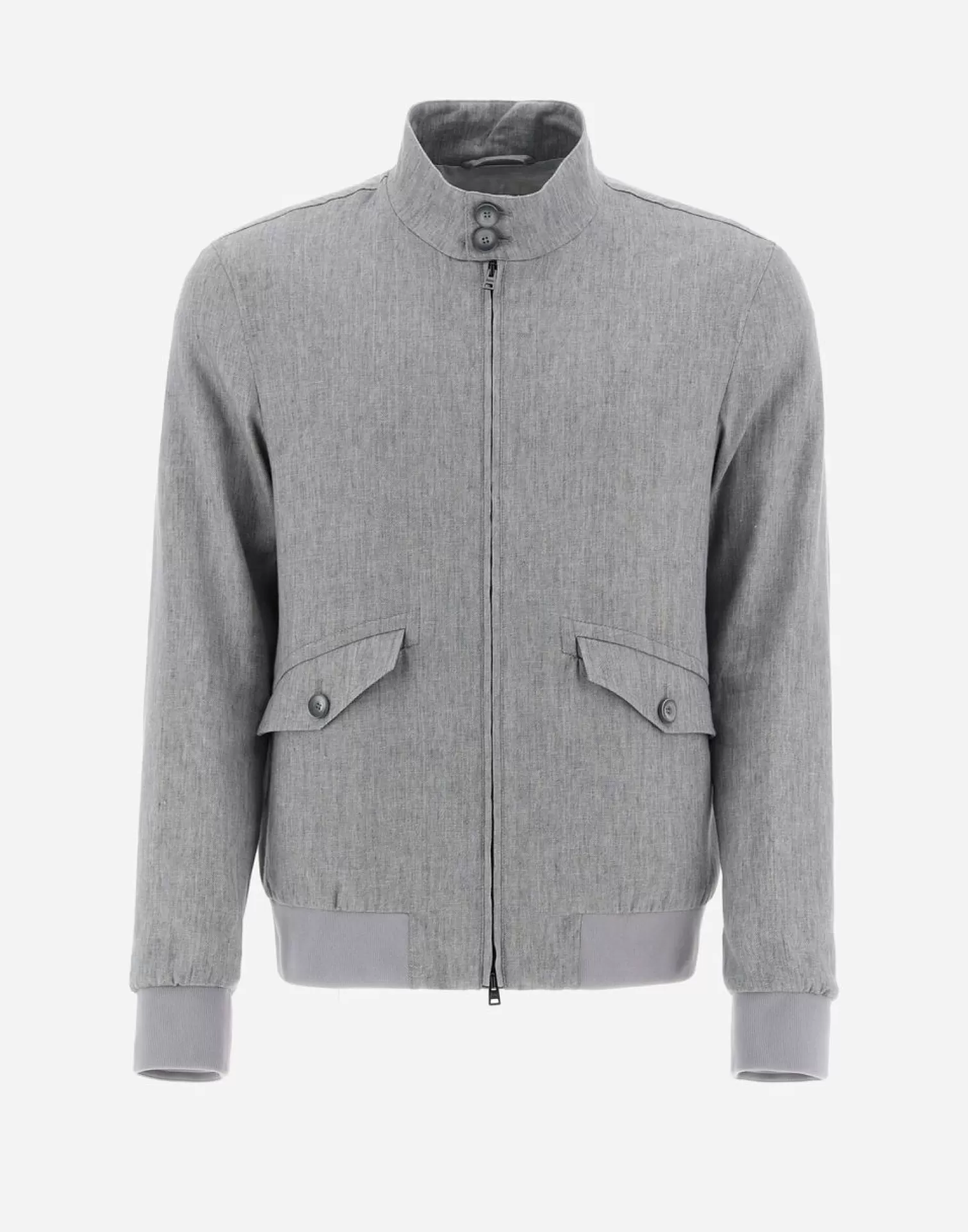 Herno Bomber In Classy Linen Grigio Chiaro Flash Sale