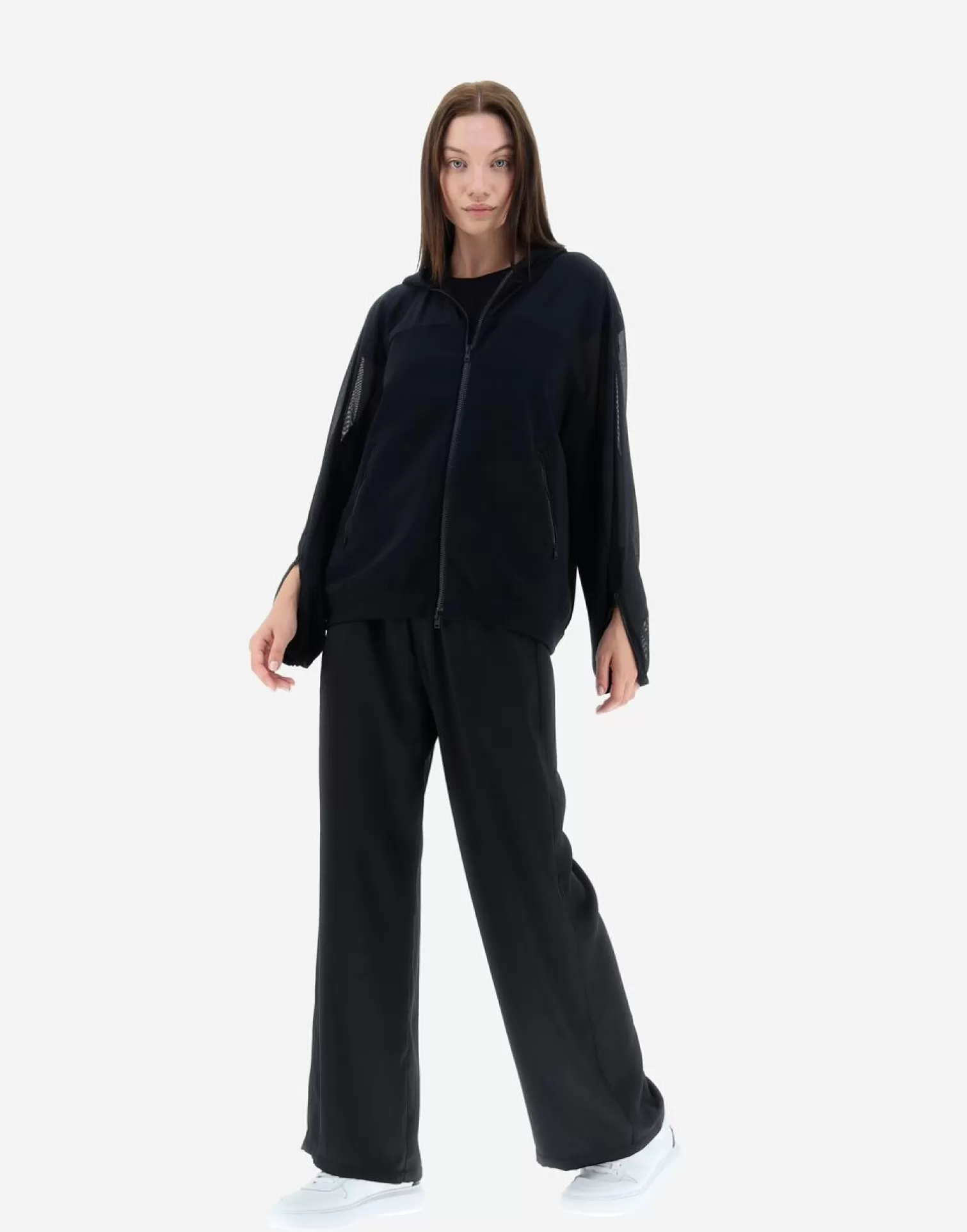 Herno Bomber In First-Act E Stretch Tulle Nero Cheap