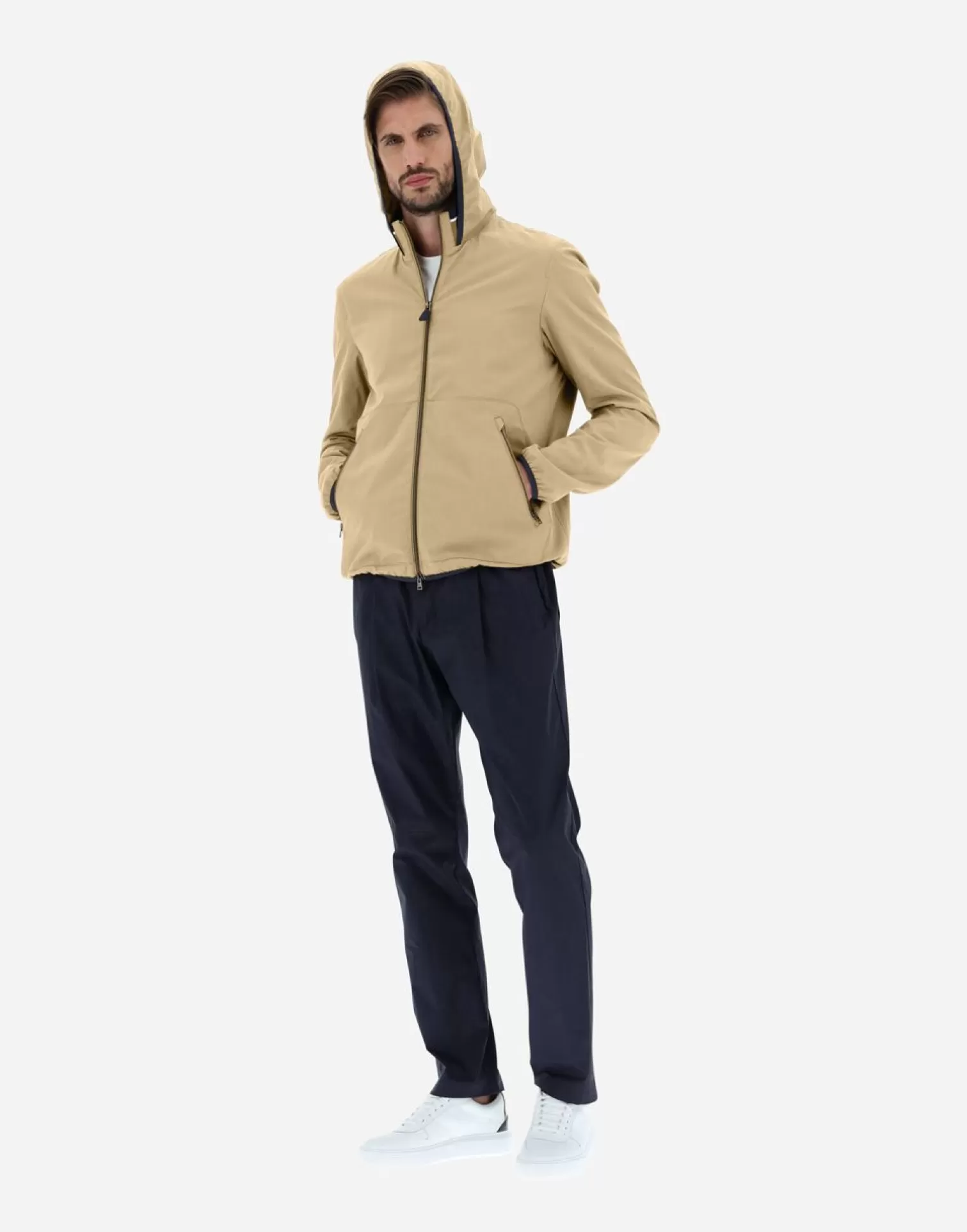 Herno Bomber In Luxury Silk Sabbia Discount