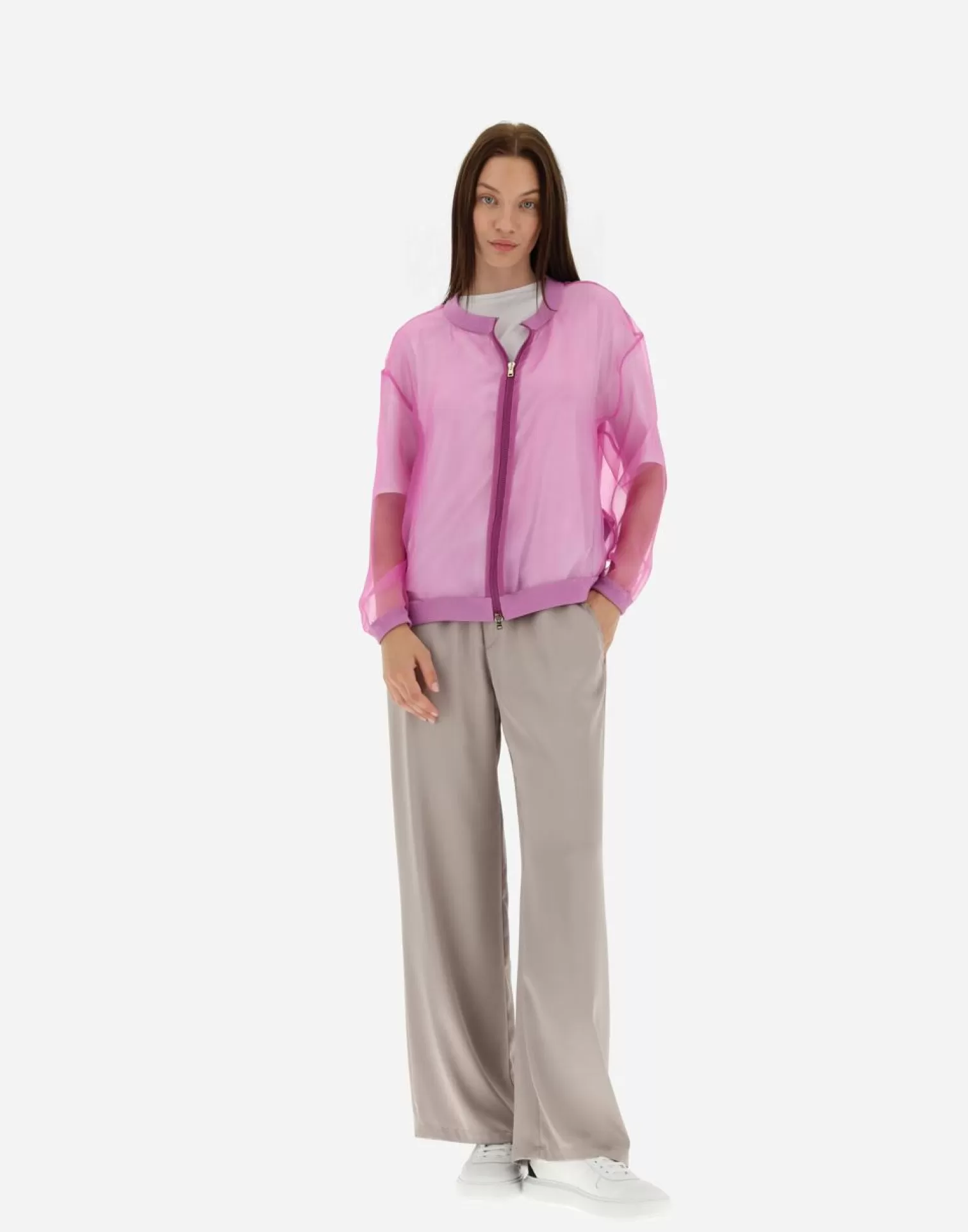 Herno Bomber In Veiled Silk Pervinca Best Sale