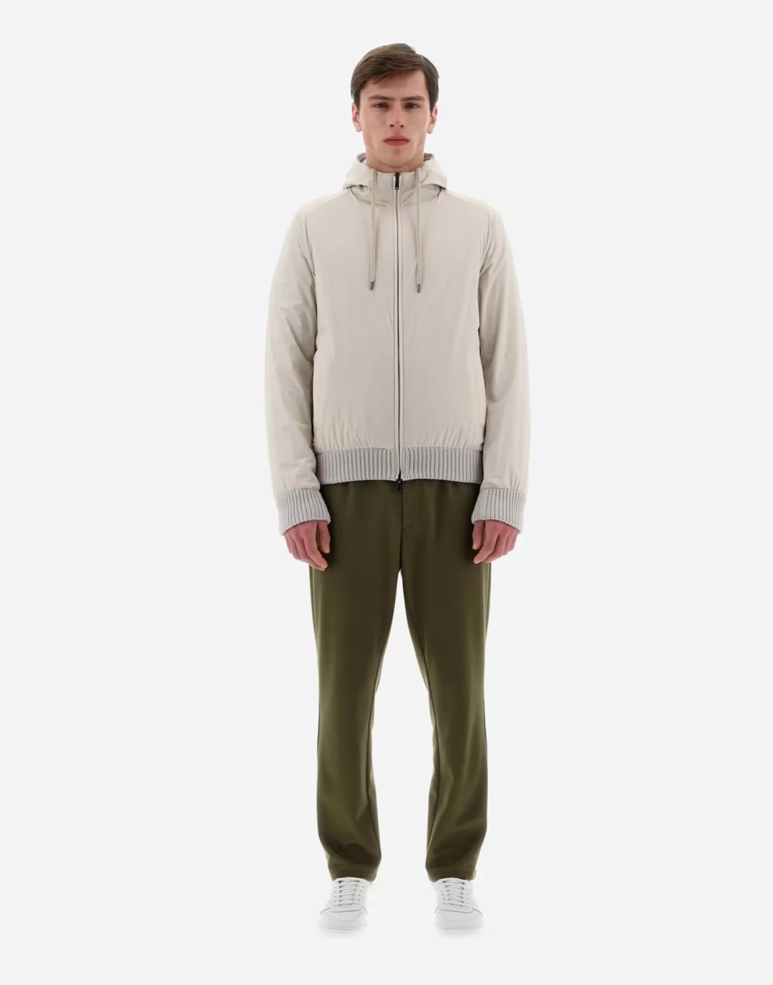 Herno Bomber Resort In Infinity Mix Knit E Rev Ponente Ghiaccio Flash Sale