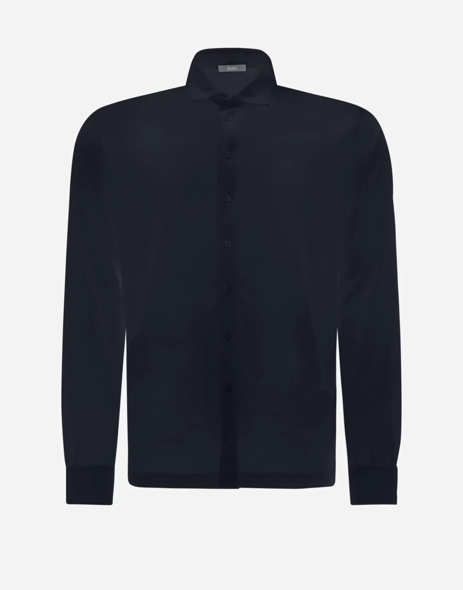 Herno Camicia In Jersey Crepe Blu Navy Outlet