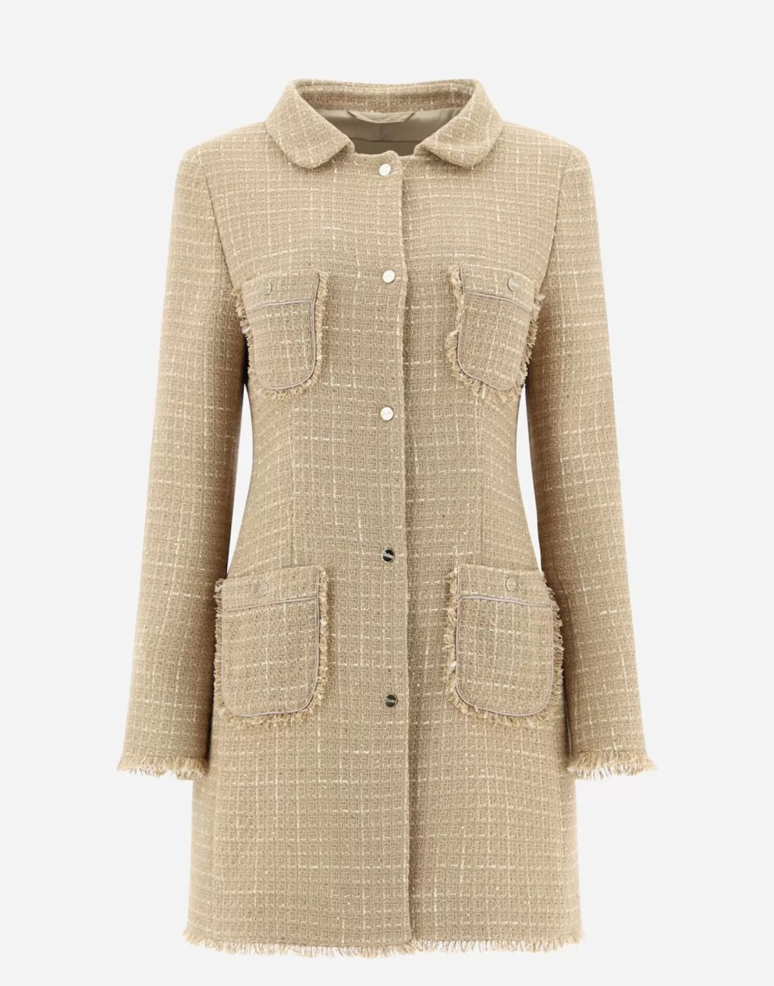 Herno Cappotto In Casual Tweed Chantilly Clearance