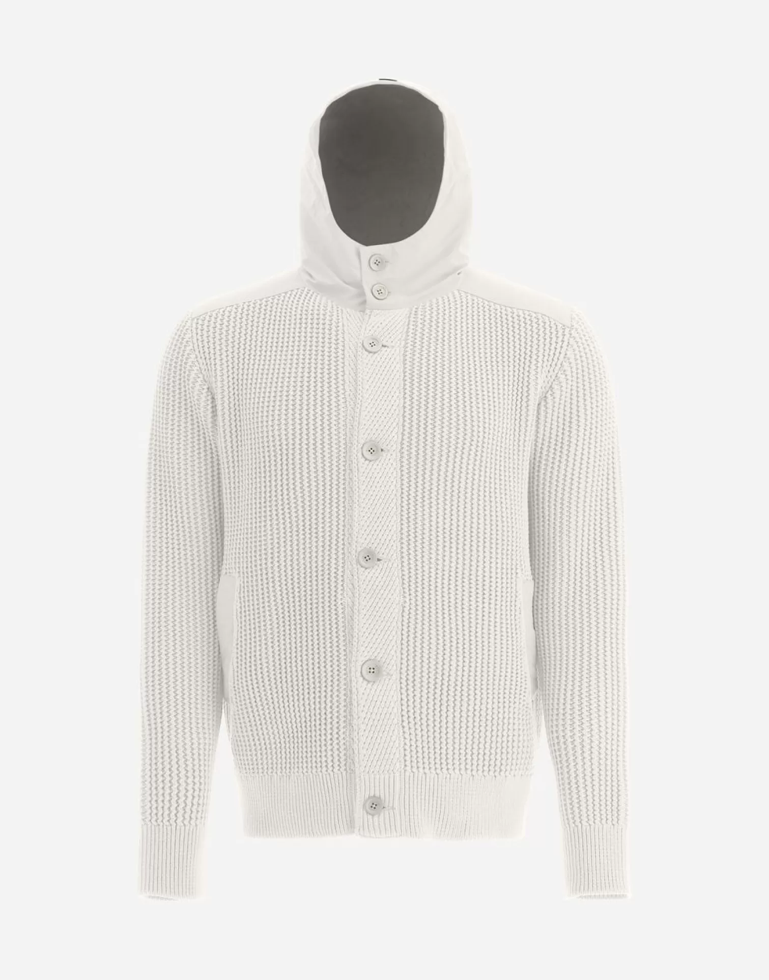 Herno Cardigan In Zig Zag Stitch E Plaster Naturale Shop