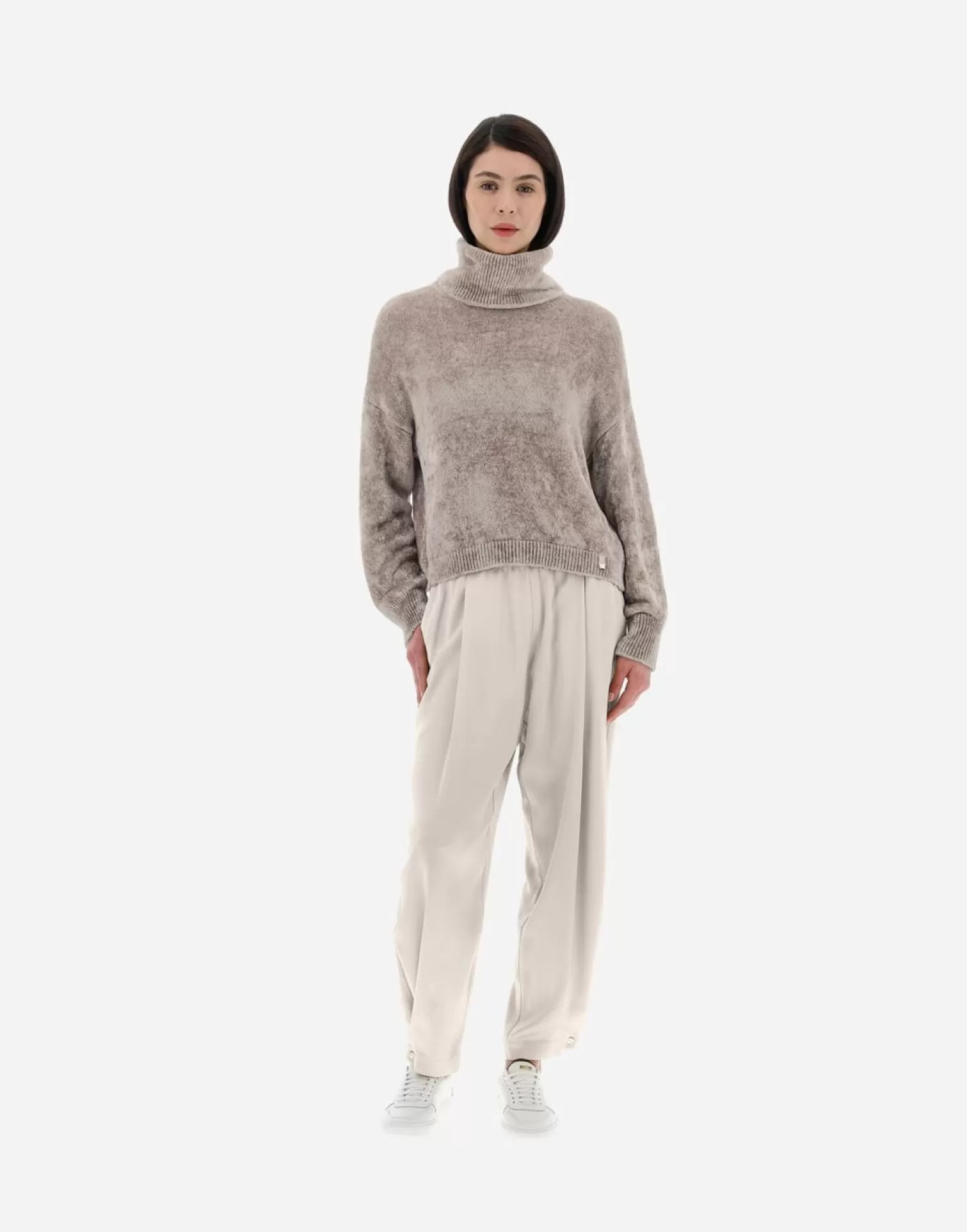 Herno Dolcevita Resort In Chenille Knit Chantilly Fashion