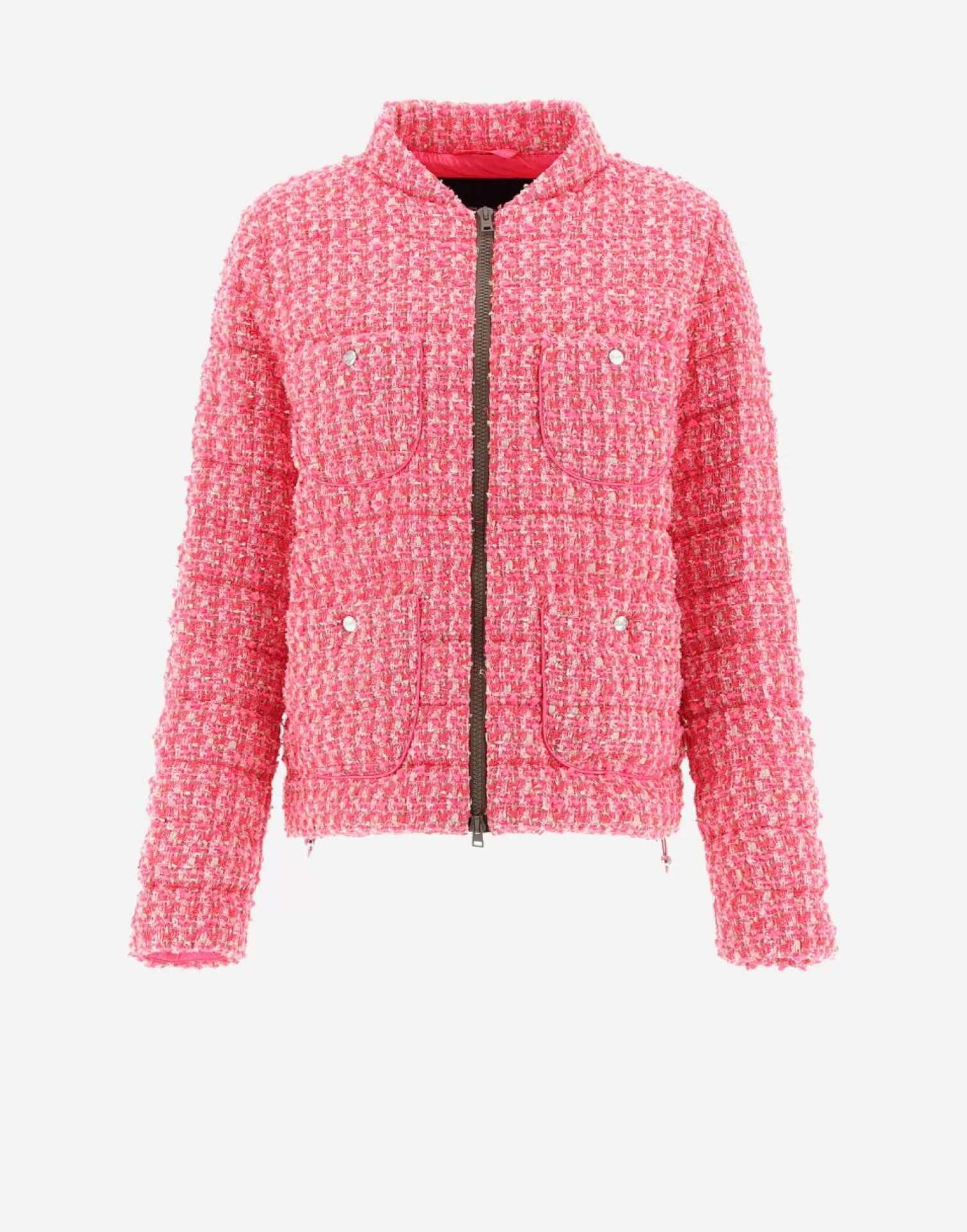 Herno Giacca In Fashion Boucle' Cammello/Rosa Fluo Outlet