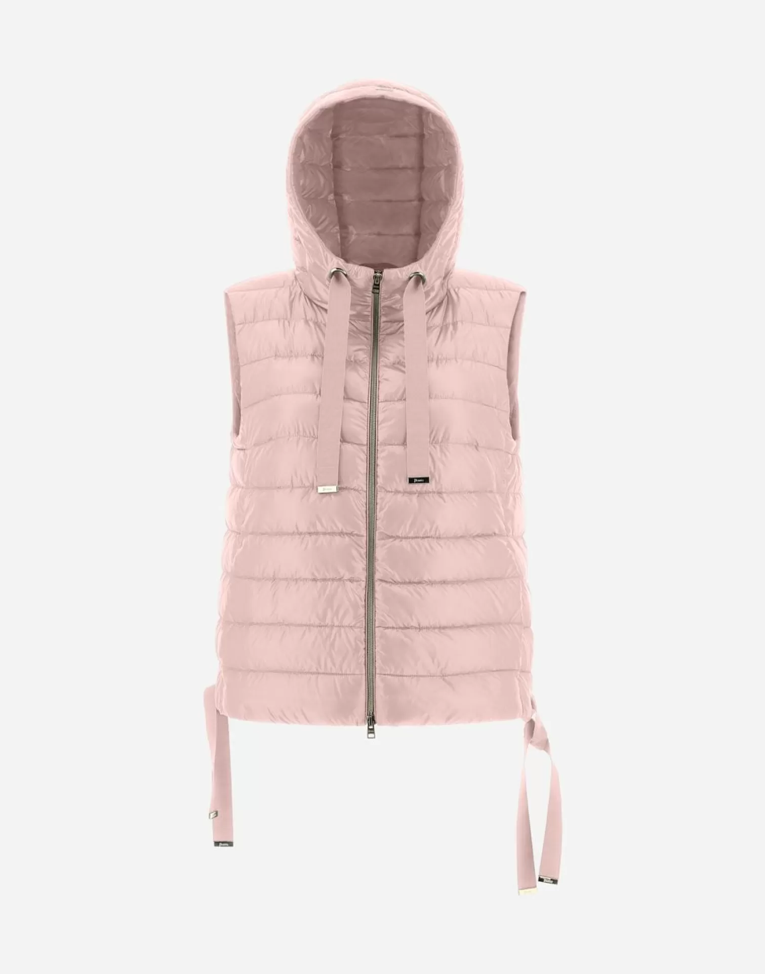 Herno Gilet Con Cappuccio In Nylon Ultralight Rosa Fashion