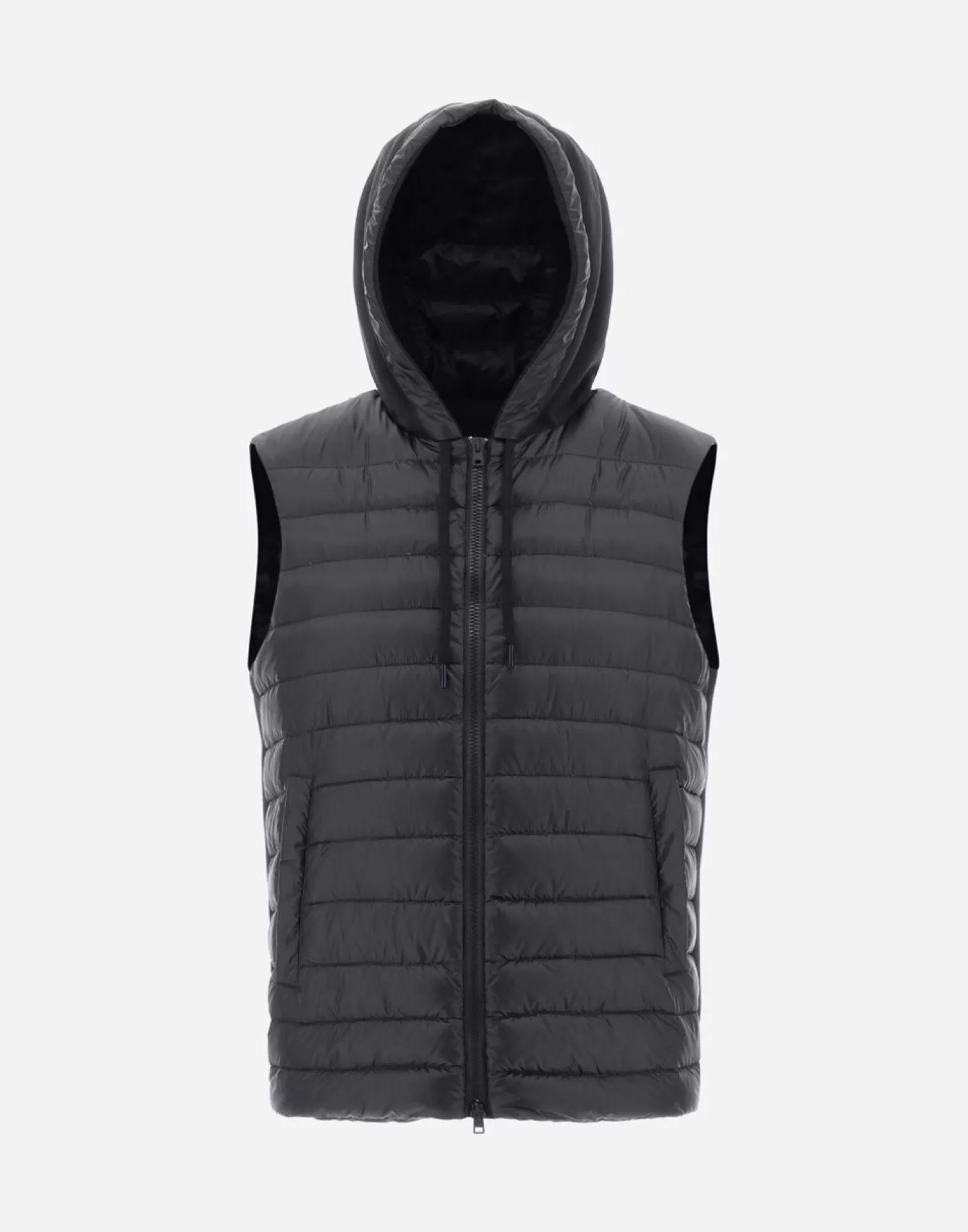 Herno Gilet In Nylon Ultralight E Felpa Nero Cheap