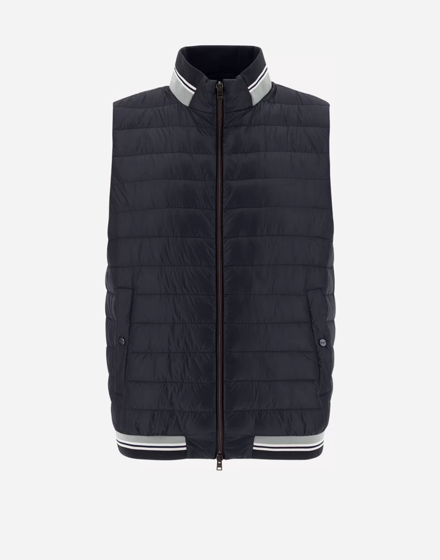 Herno Gilet In Nylon Ultralight E Maglia Nero Best