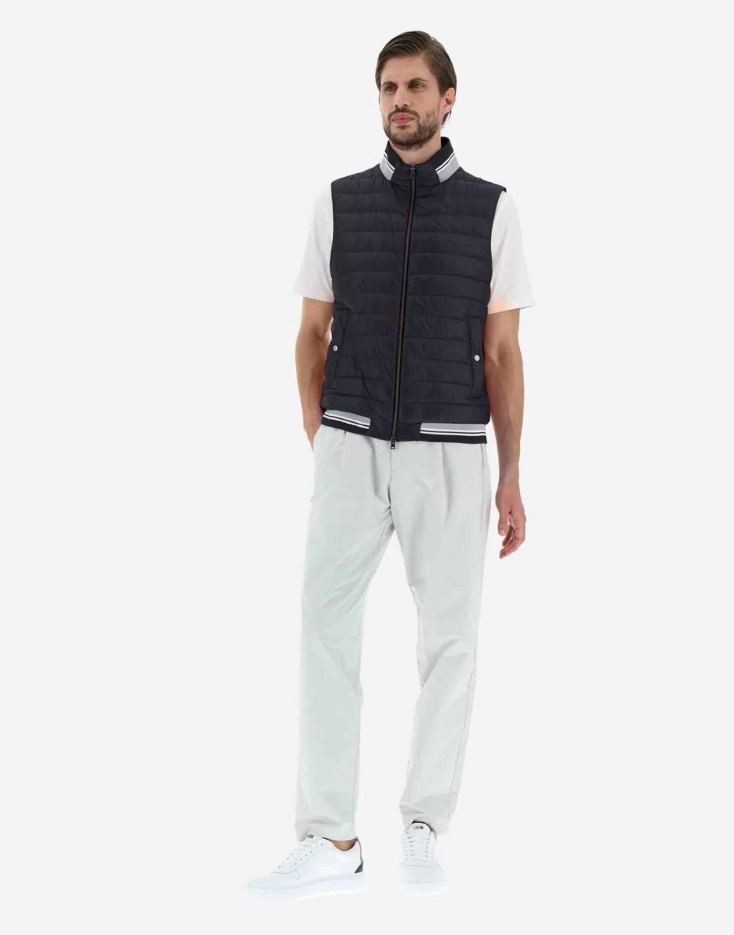 Herno Gilet In Nylon Ultralight E Maglia Nero Best