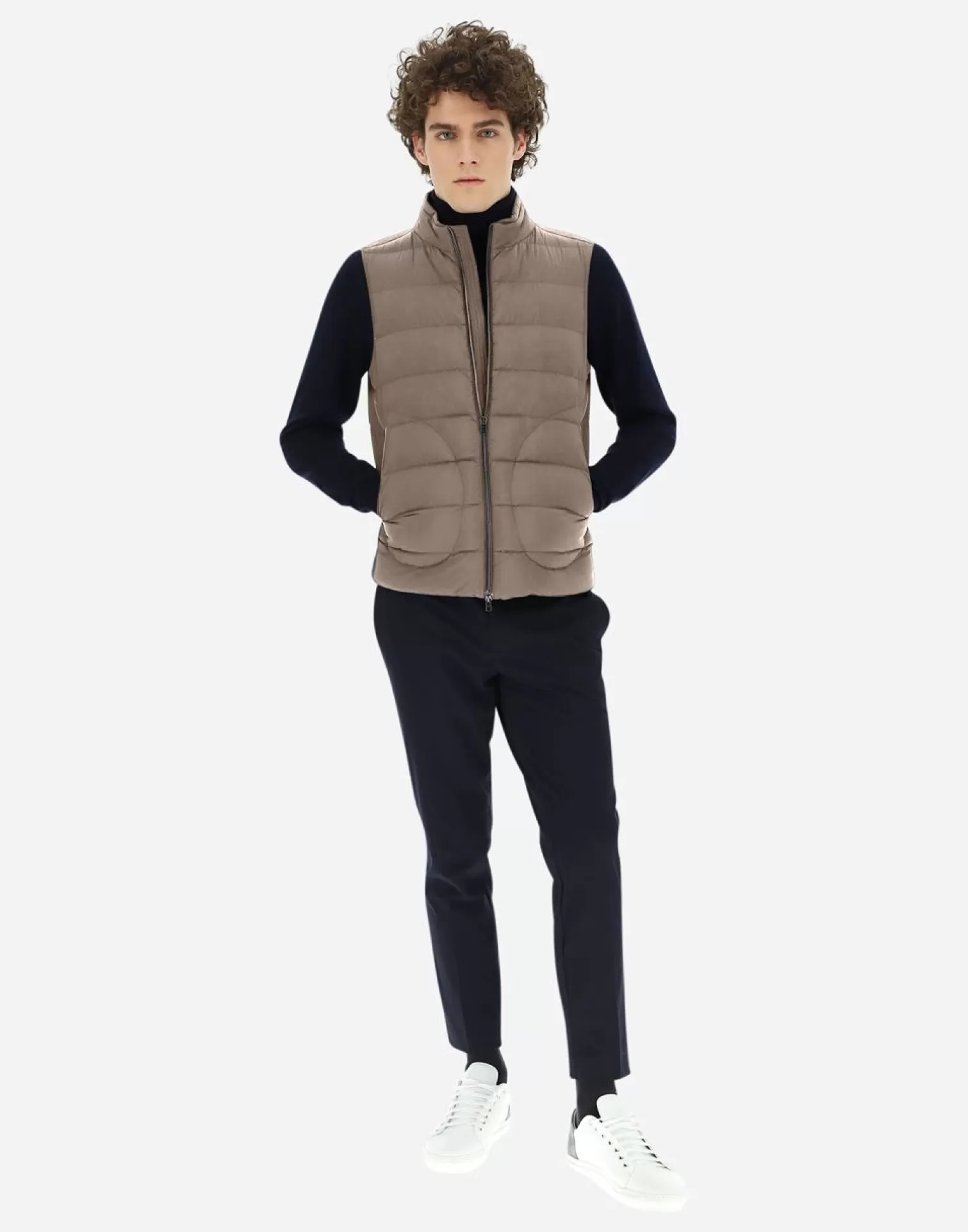 Herno Il Gilet Tortora Scuro Fashion