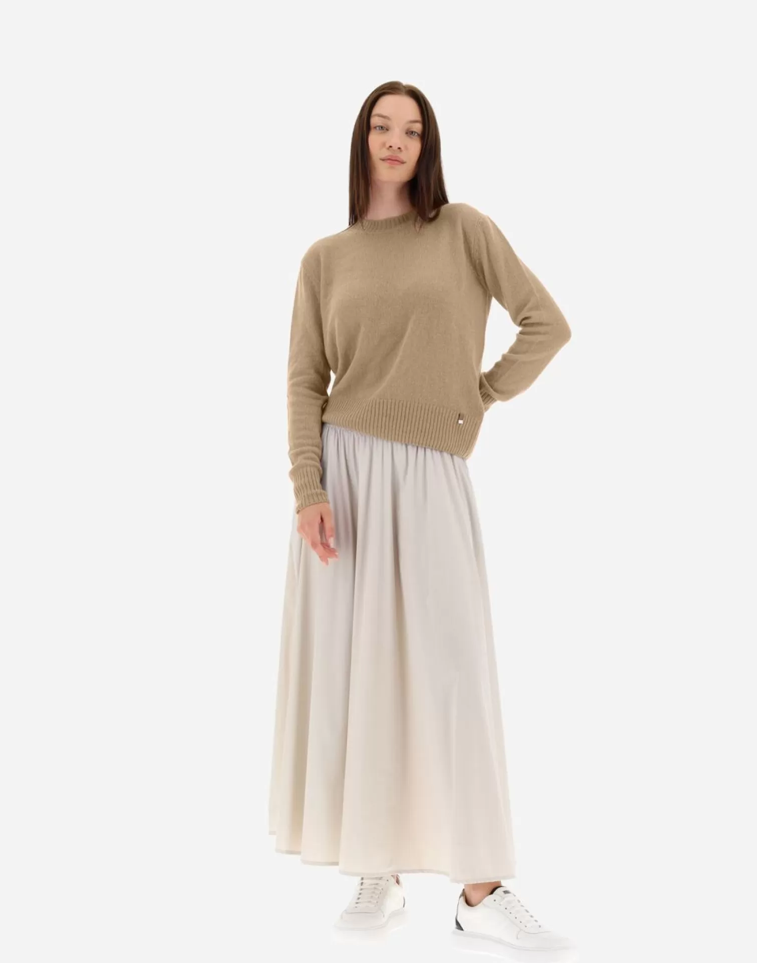 Herno Maglia In Cashmere Cloud Cammello Discount