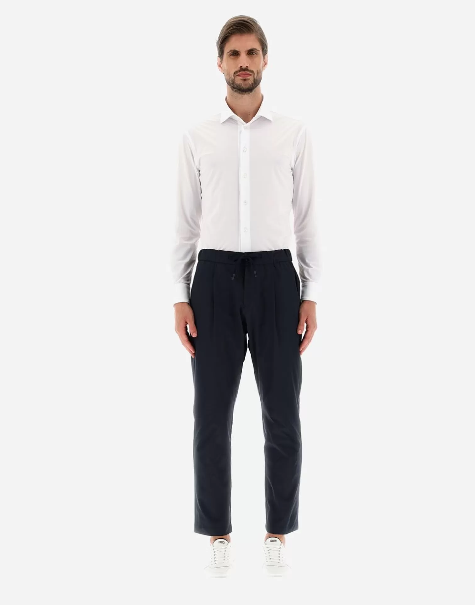 Herno Pantaloni Da Uomo In Nylon Dive Blu Navy Clearance