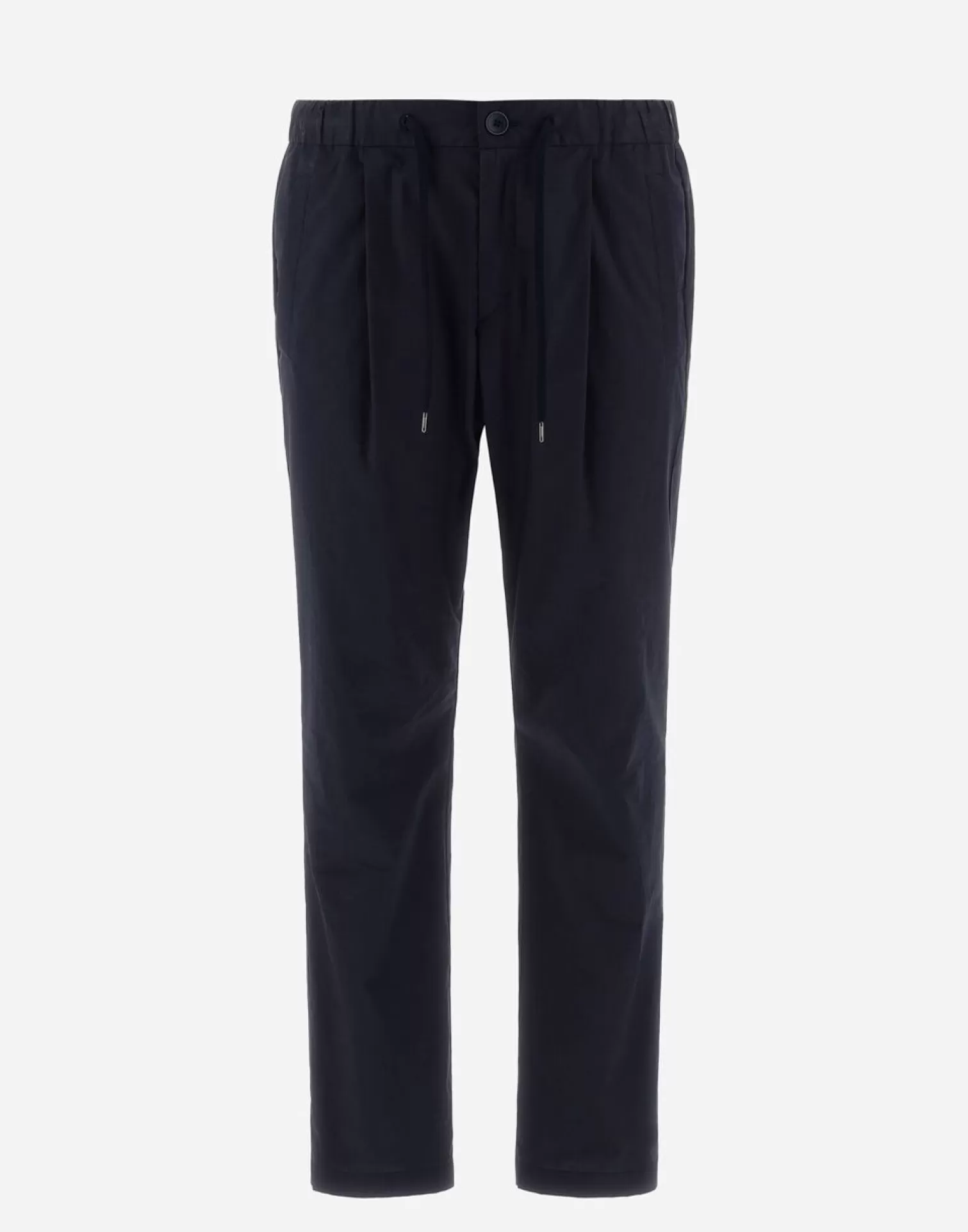 Herno Pantaloni In Light Cotton Stretch Blu Navy Online