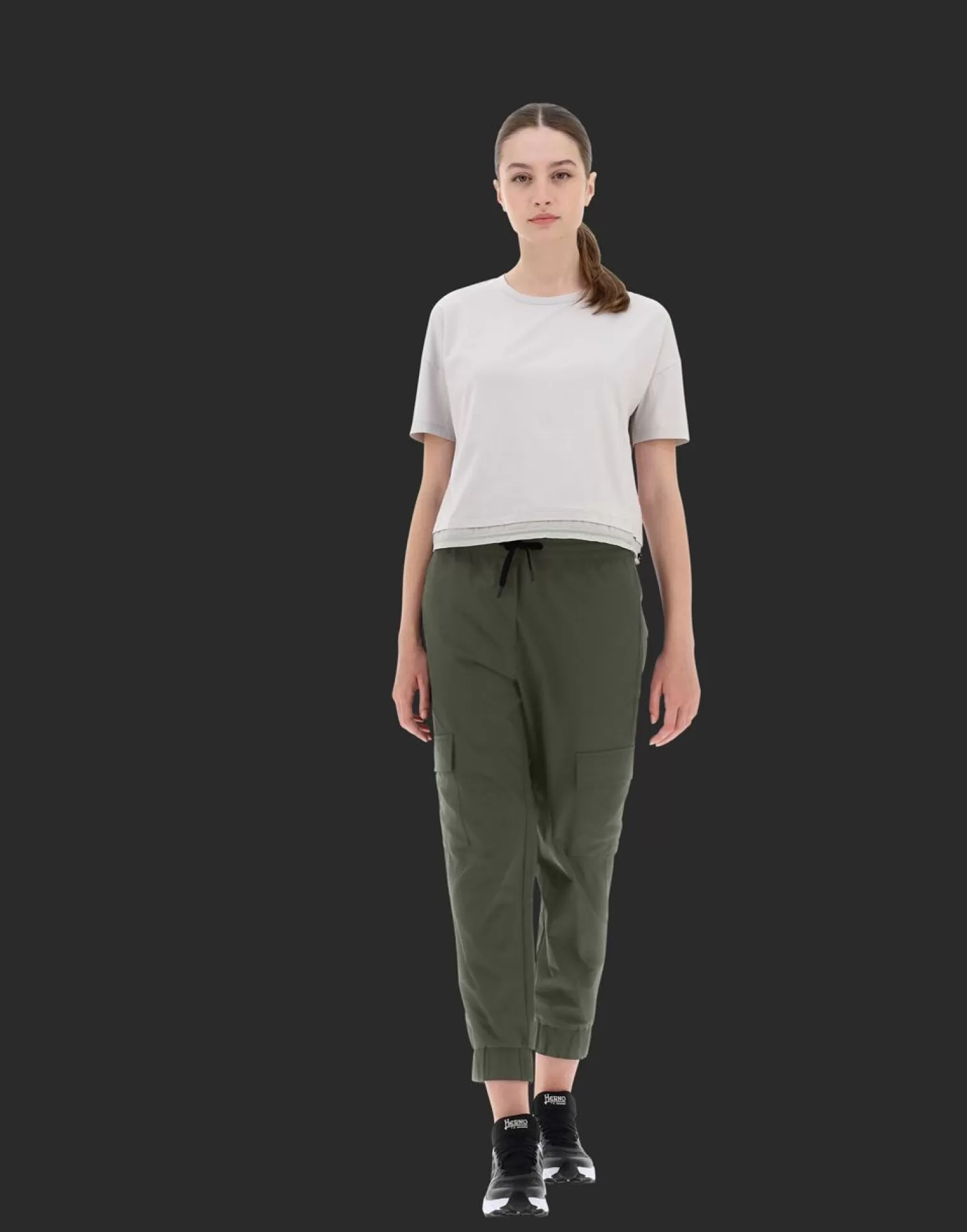 Herno Pantaloni Laminar In Nylon Dive Verde Online