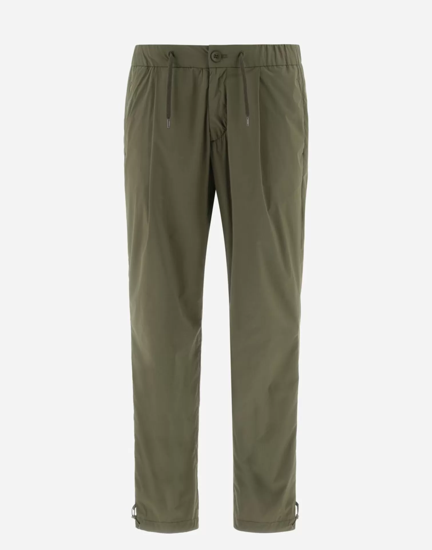 Herno Pantaloni Resort In Light Nylon Stretch Militare Chiaro Discount