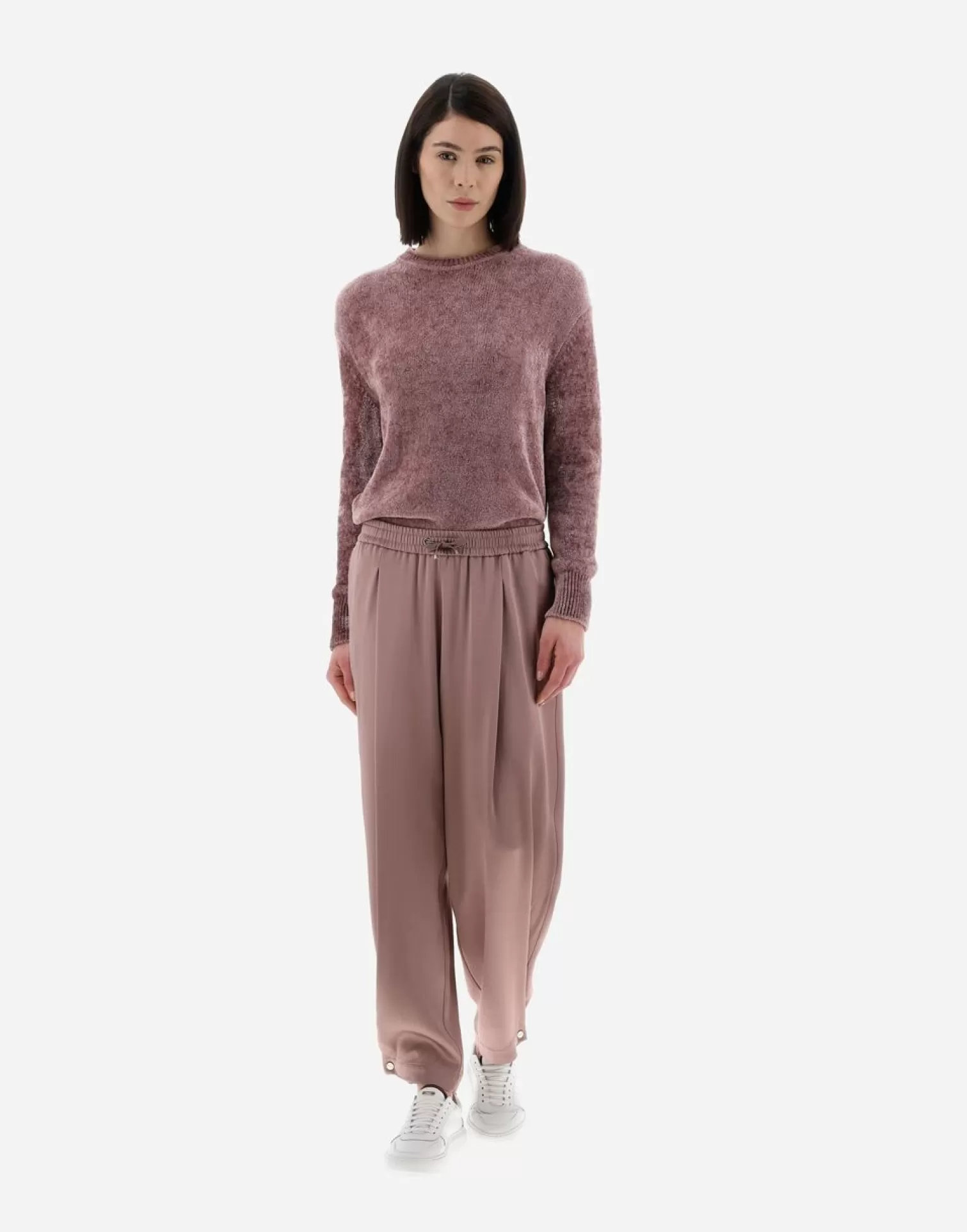 Herno Pantaloni Resort In Satin Effect Lilla Flash Sale