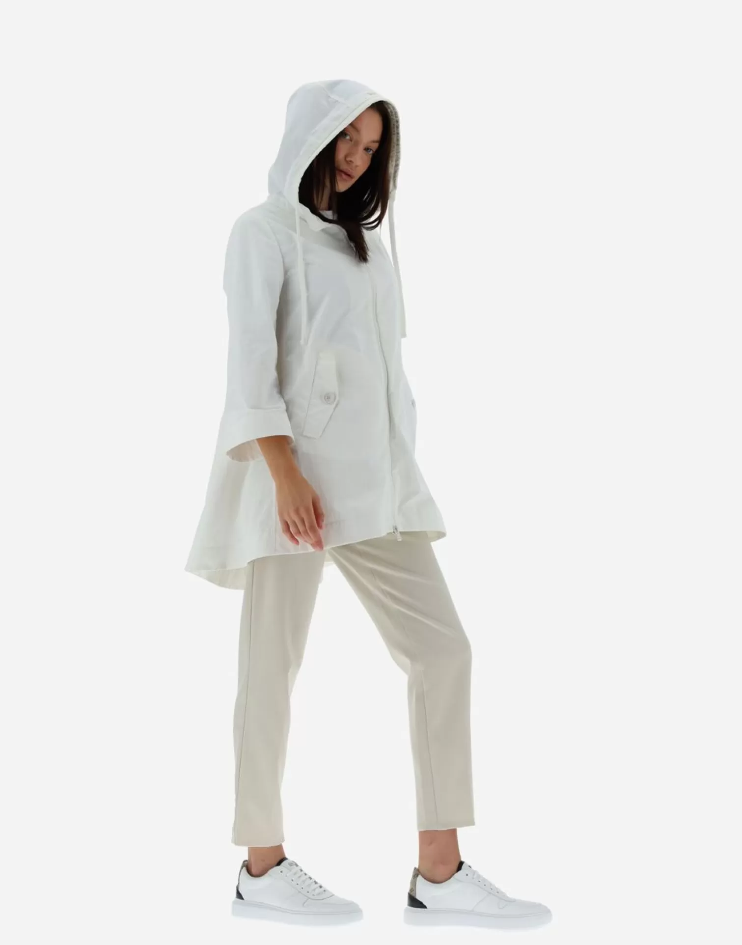 Herno Parka Globe In Biodegradable Seawater Bianco Shop