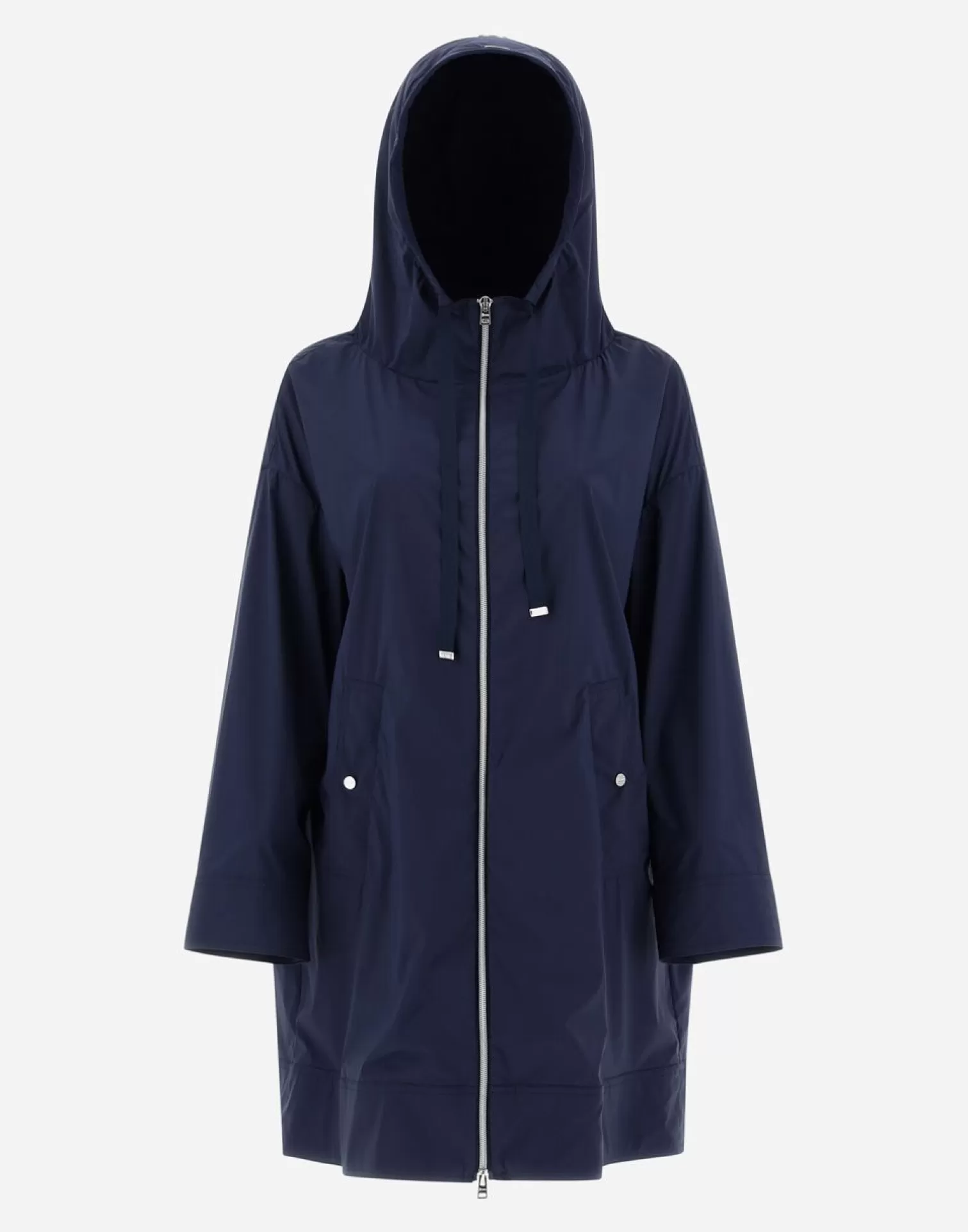 Herno Parka In Light Nylon Stretch Blu Online