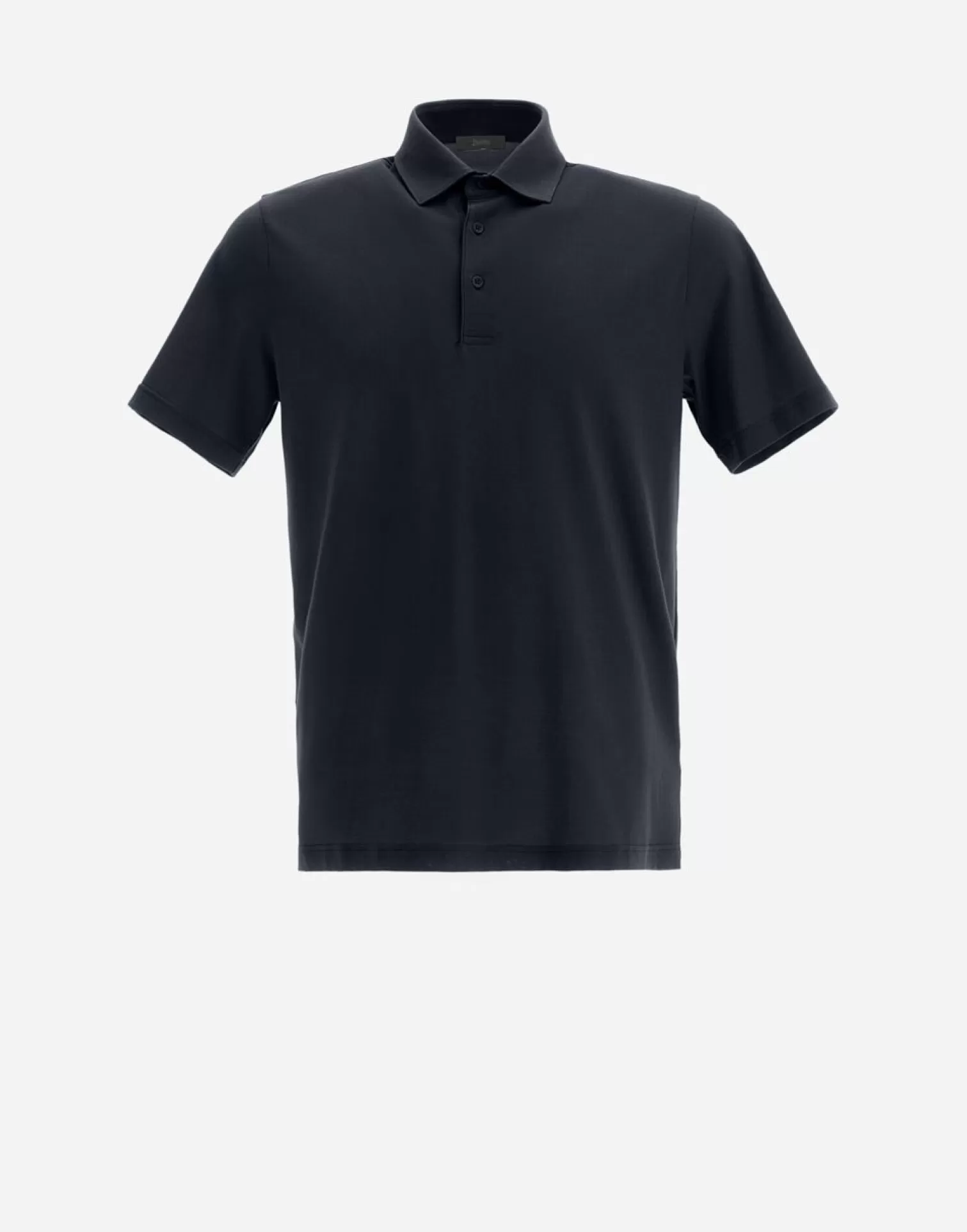 Herno Polo In Jersey Crepe Blu Navy Outlet