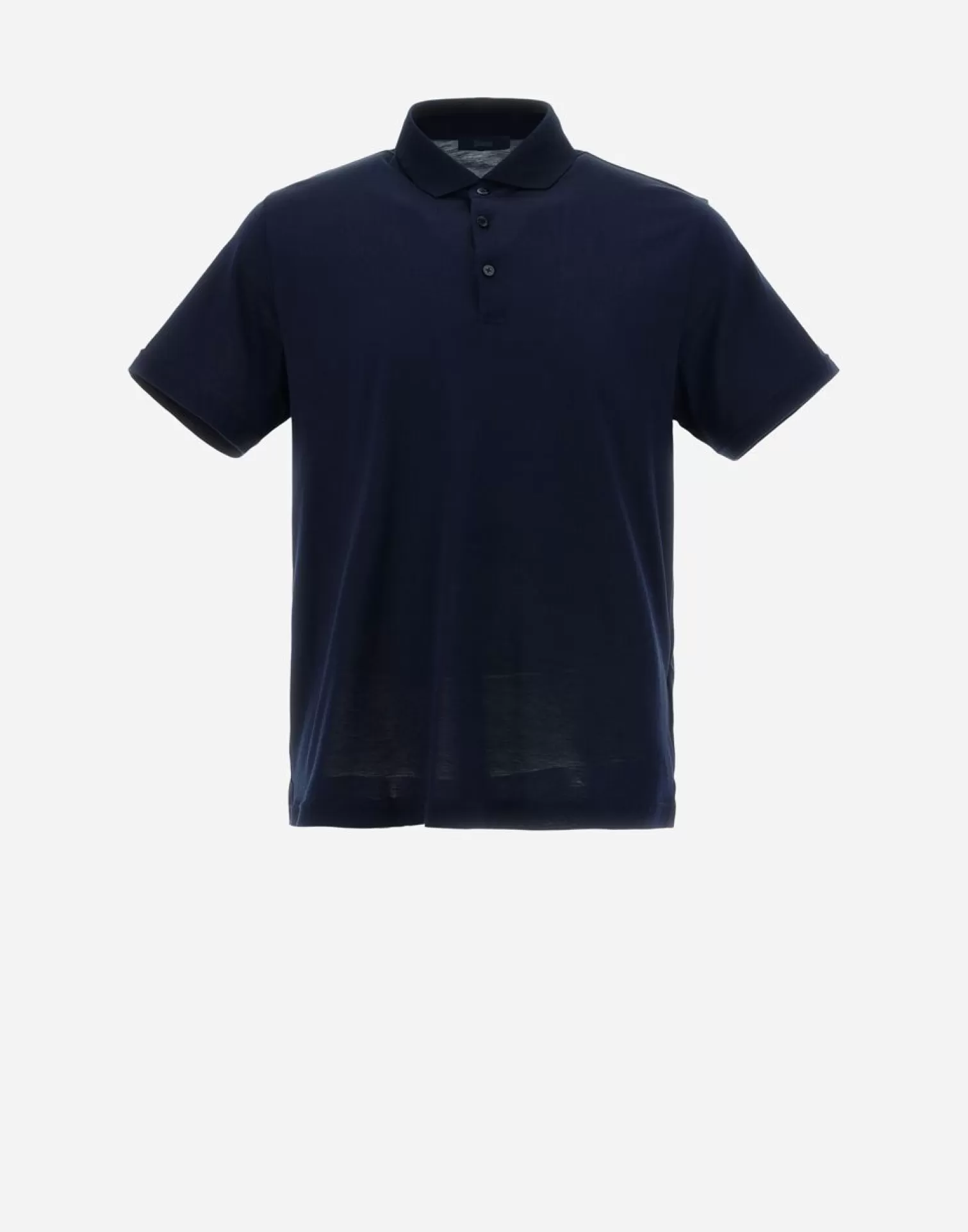 Herno Polo In Seta Jersey Blu Outlet