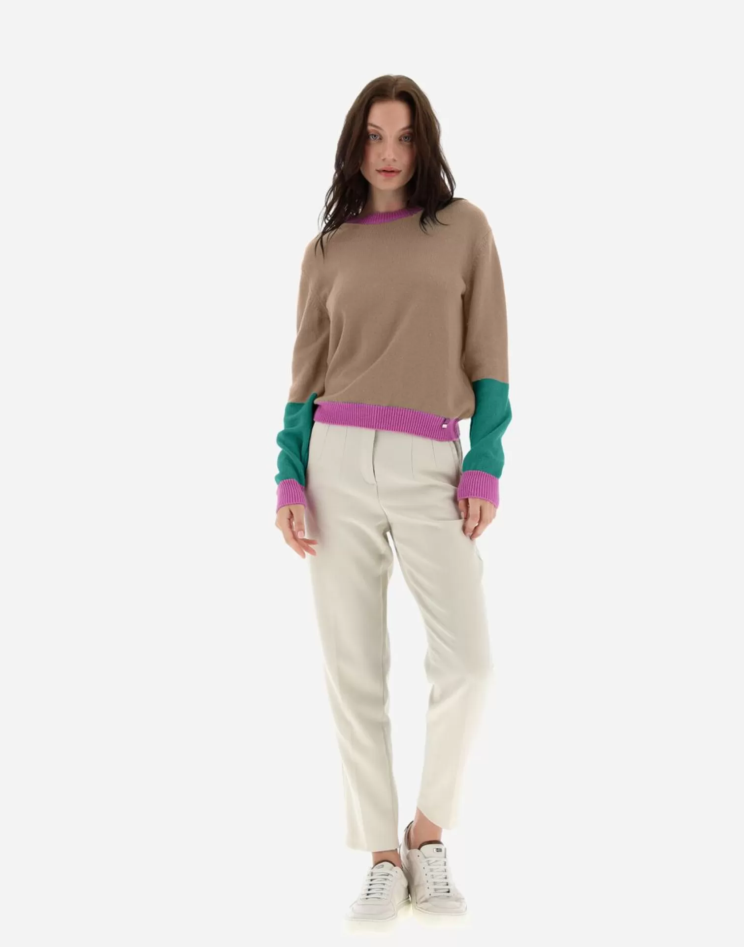 Herno Pullover In Cashmere Cloud Cammello Cheap