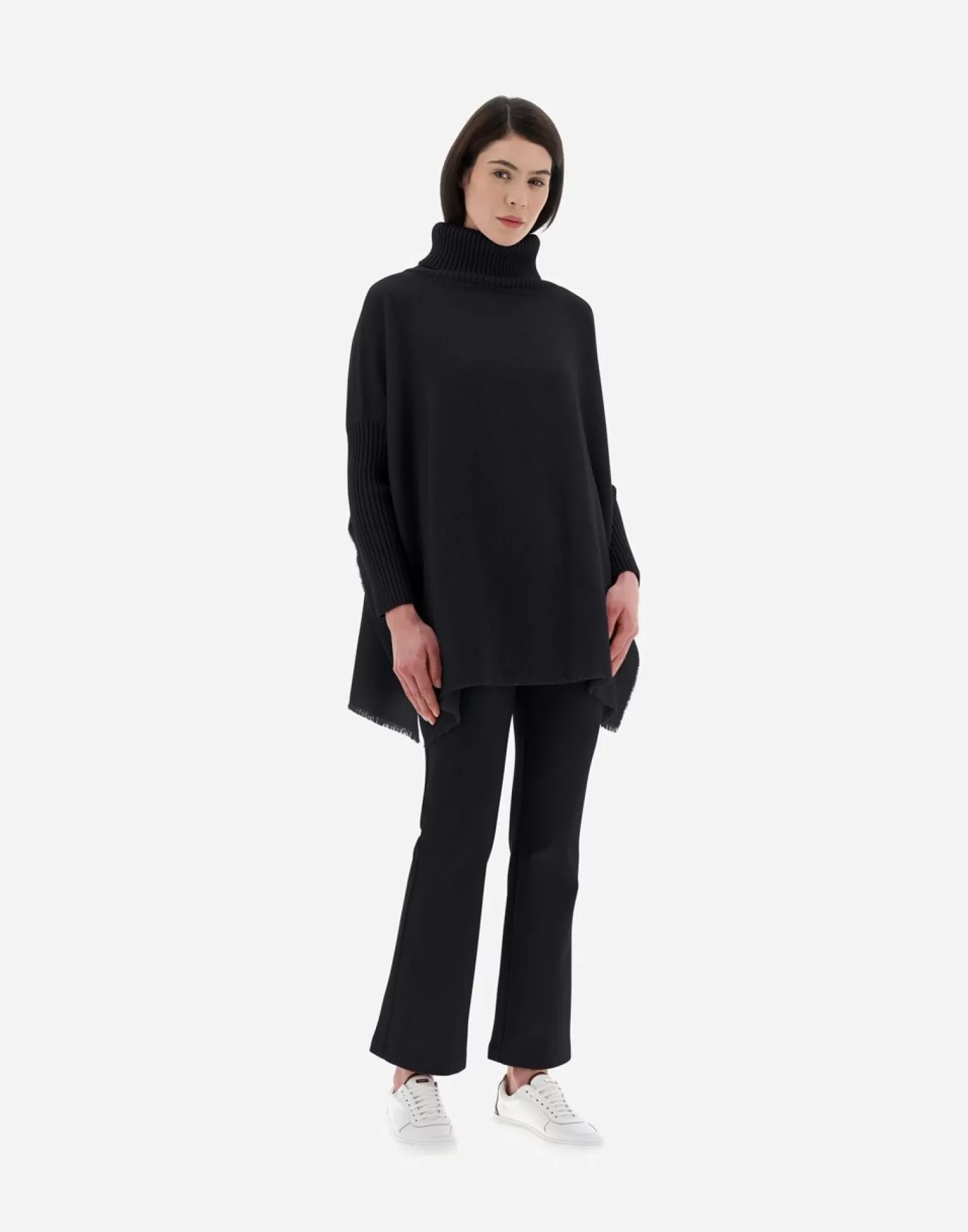 Herno Soft Poncho Resort Nero New