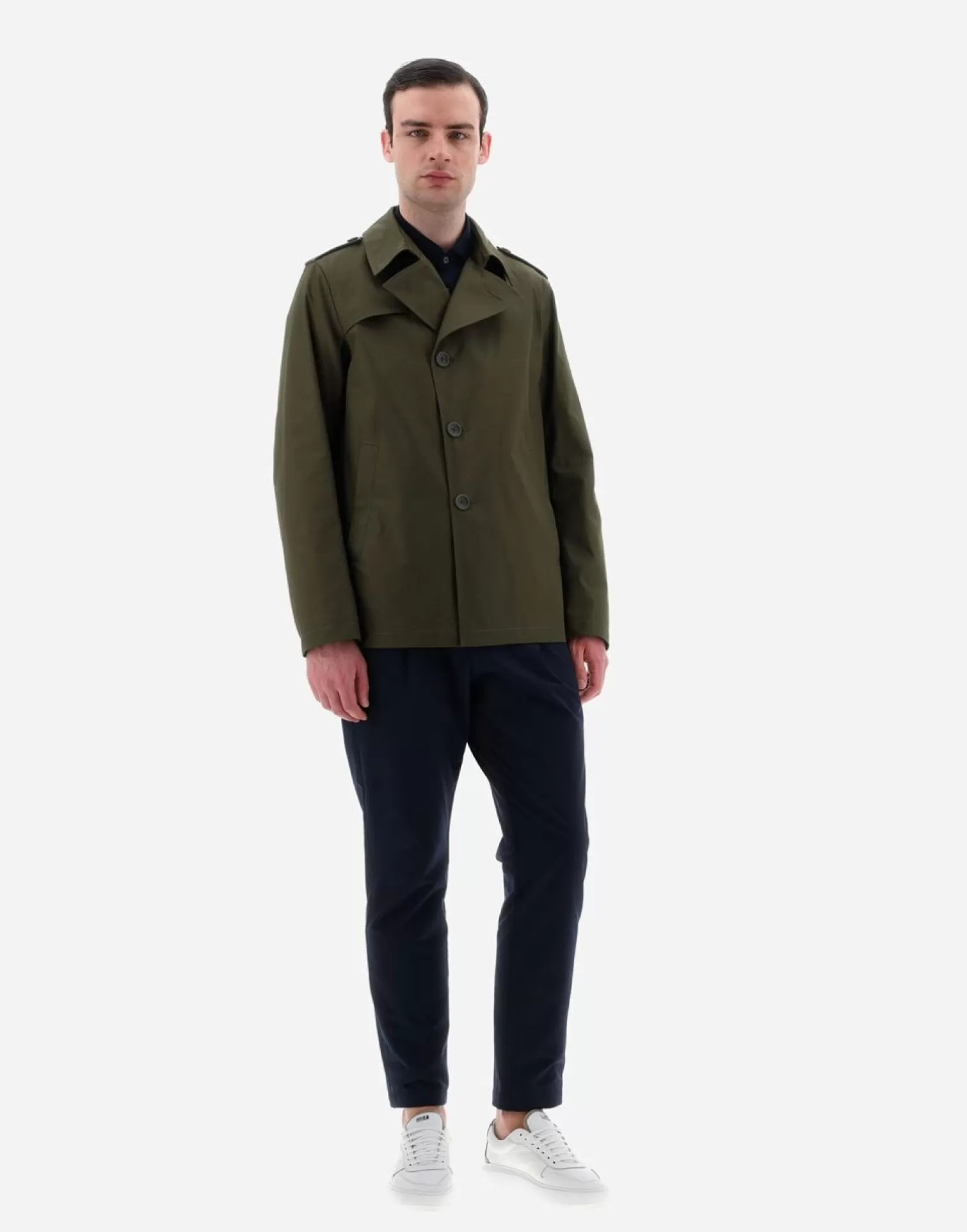 Herno Trench In Delon Militare Chiaro Shop