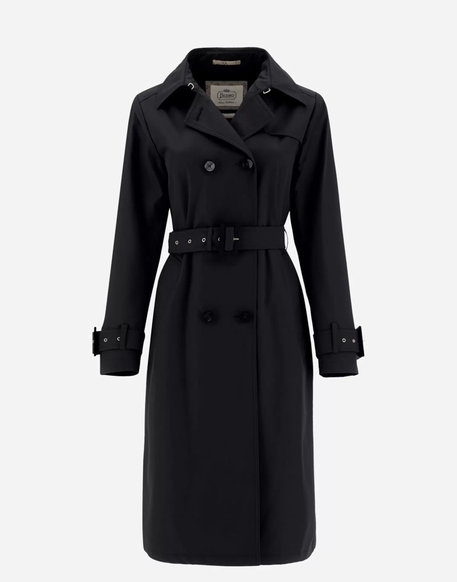 Herno Trench In Delon E Monogram Nero Cheap