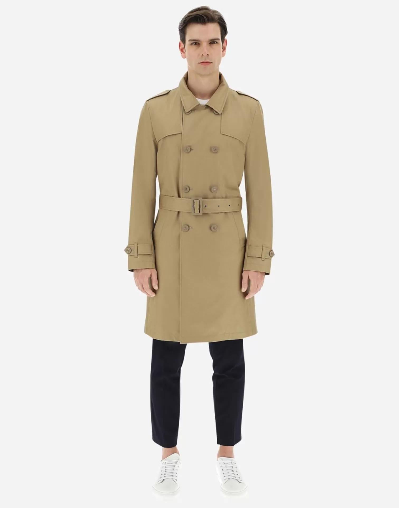 Herno Trench In Delon E Monogram Sabbia Best Sale