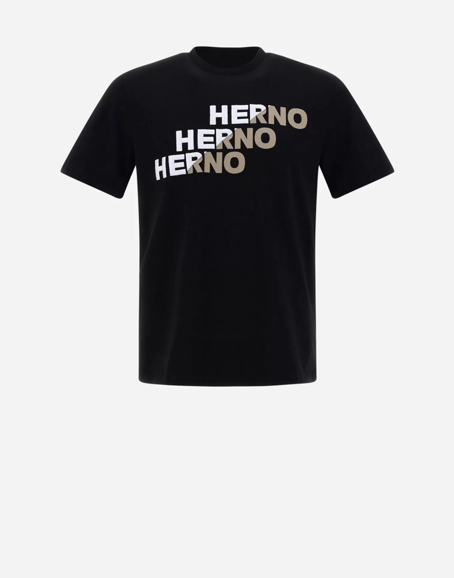 Herno T-Shirt In Compact Jersey Nero Store