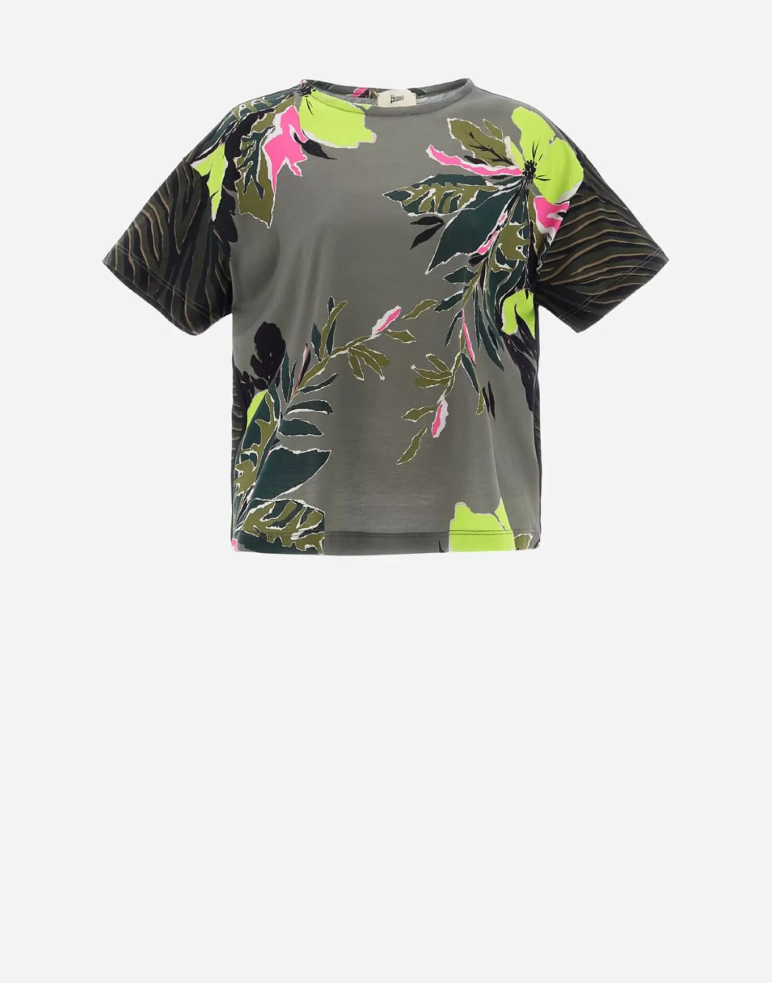 Herno T-Shirt In Safari Patch Jersey Multicolore Cheap