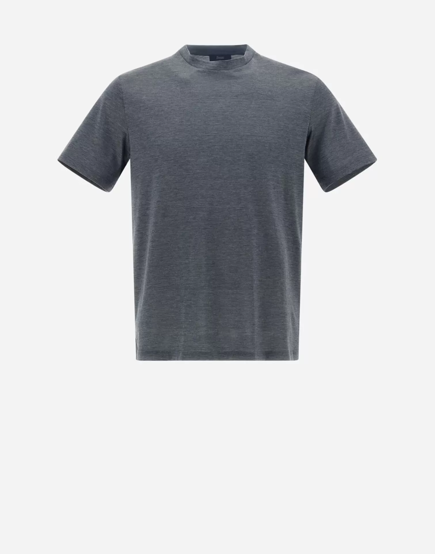 Herno T-Shirt In Seta Jersey Grigio Chiaro Cheap