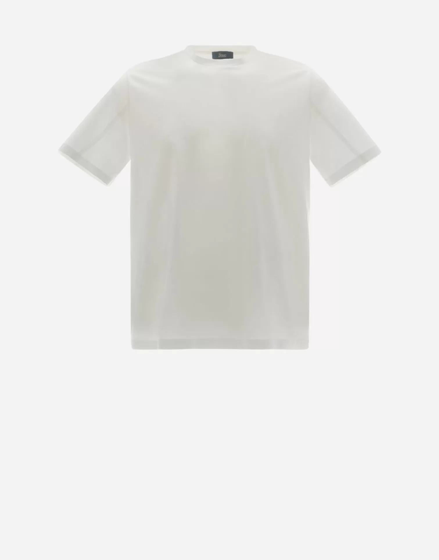 Herno T-Shirt In Superfine Cotton Stretch Bianco Flash Sale