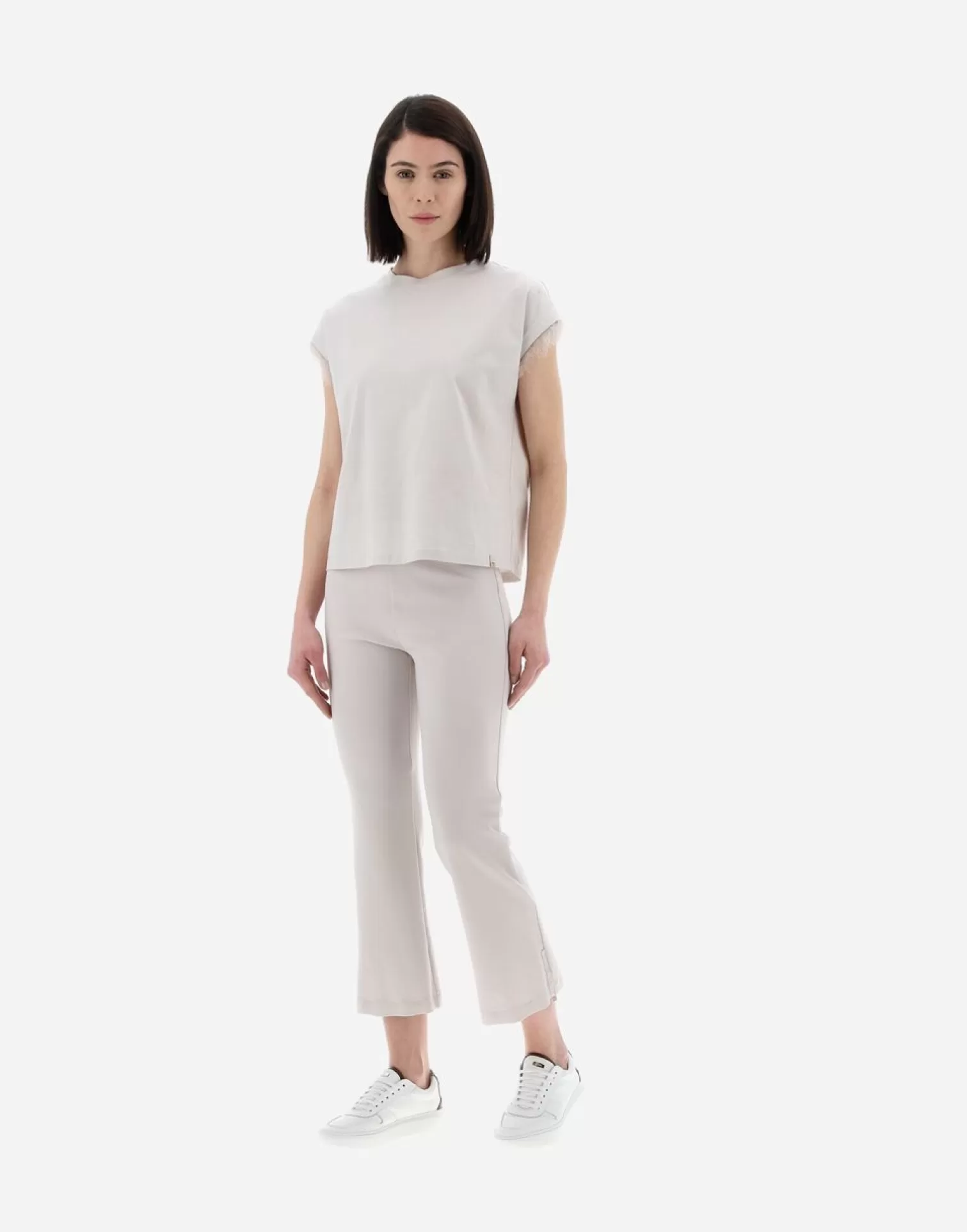 Herno T-Shirt Resort In Chic Cotton Jersey Chantilly Online